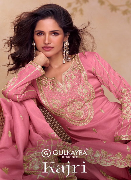 Kajri By Gulkayra Shimmer Silk With Embroidery Work Readymade Collections Wholesale Price In Surat